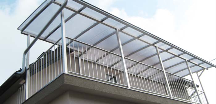 Inox nadstrešek za balkon