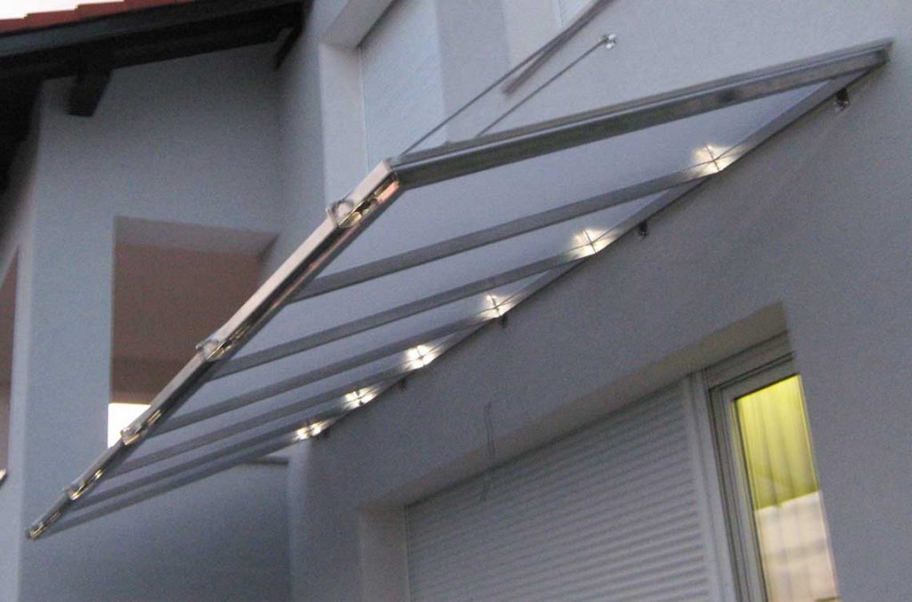 Inox nadstrešek z razsvetljavo