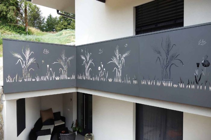 antracitna zunanja ograja