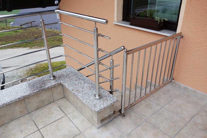 Zunanja inox ograja z vrati